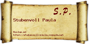 Stubenvoll Paula névjegykártya